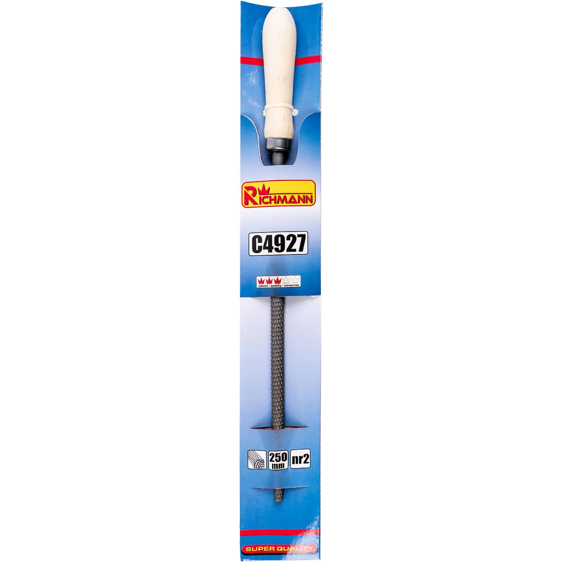 Apvali dildė medienai 250mm