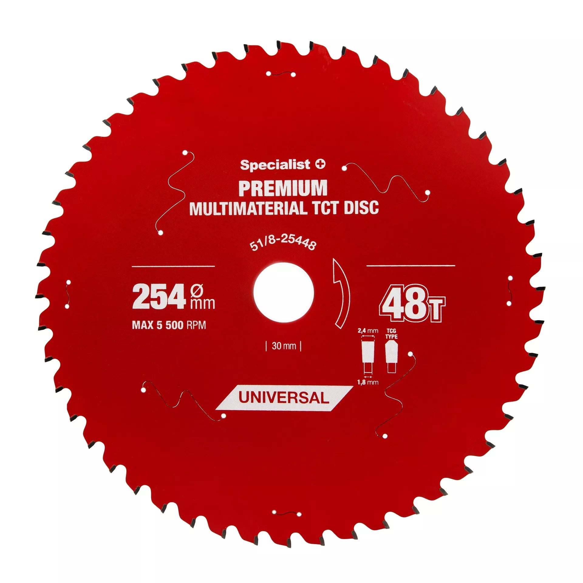 Pjovimo diskas 254x48Tx30mm, Multimaterial PREMIUM, SPECIALIST+