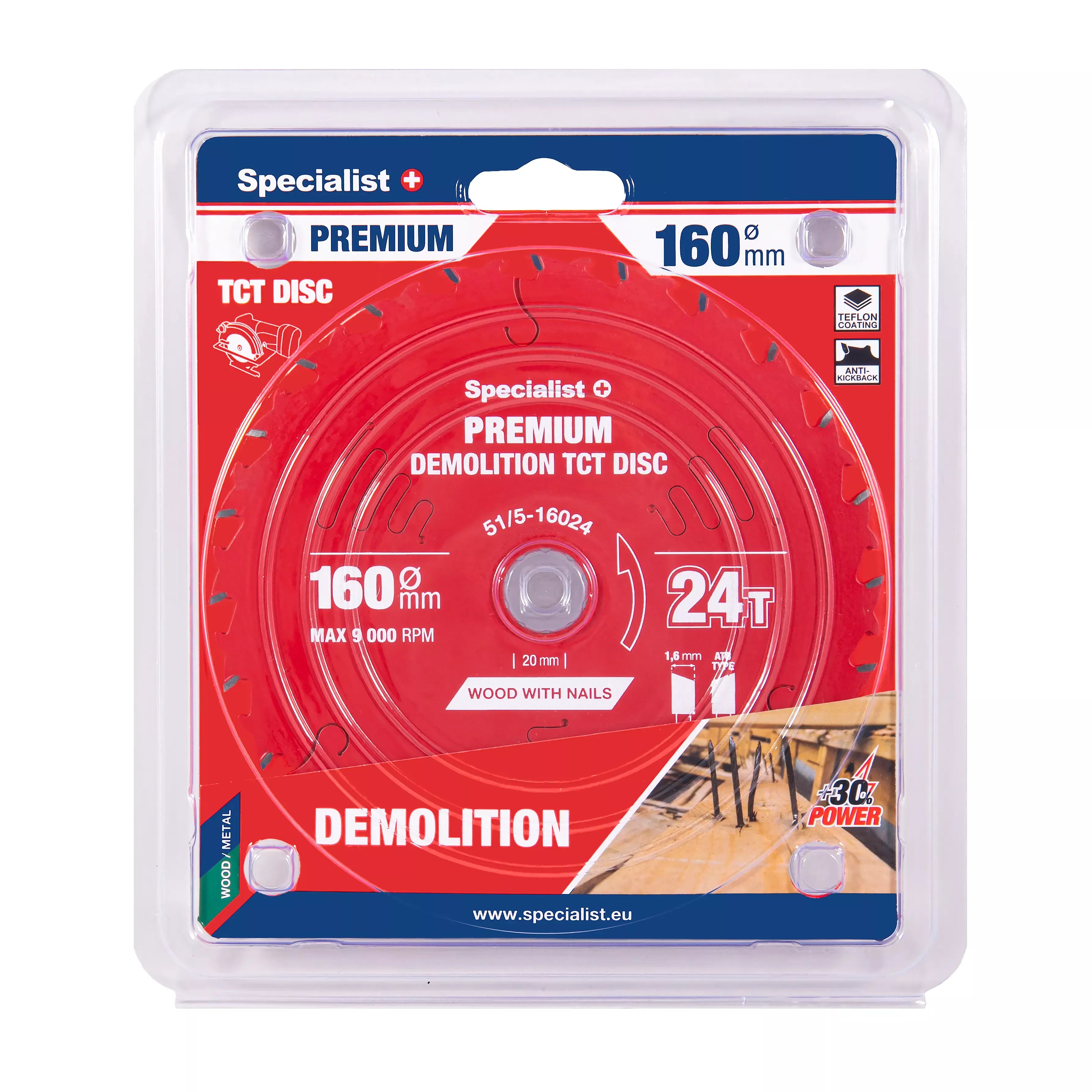 Pjovimo diskas 160x24Tx20mm, Demolition PREMIUM, SPECIALIST+