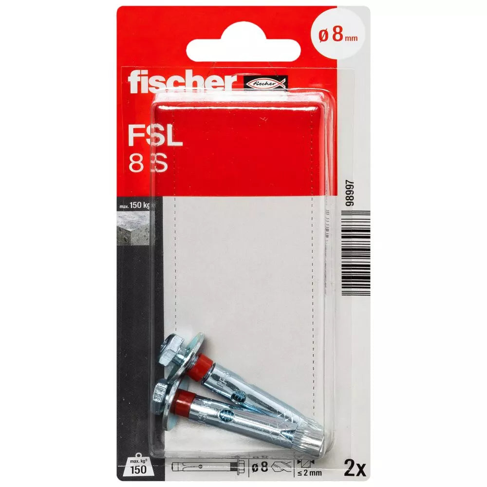 Fischer ankeris su varžtu FSL 8 S  2 vnt.