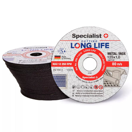 SPECIALIST+ metalo pj.diskas LONG LIFE, 125x1x22 mm