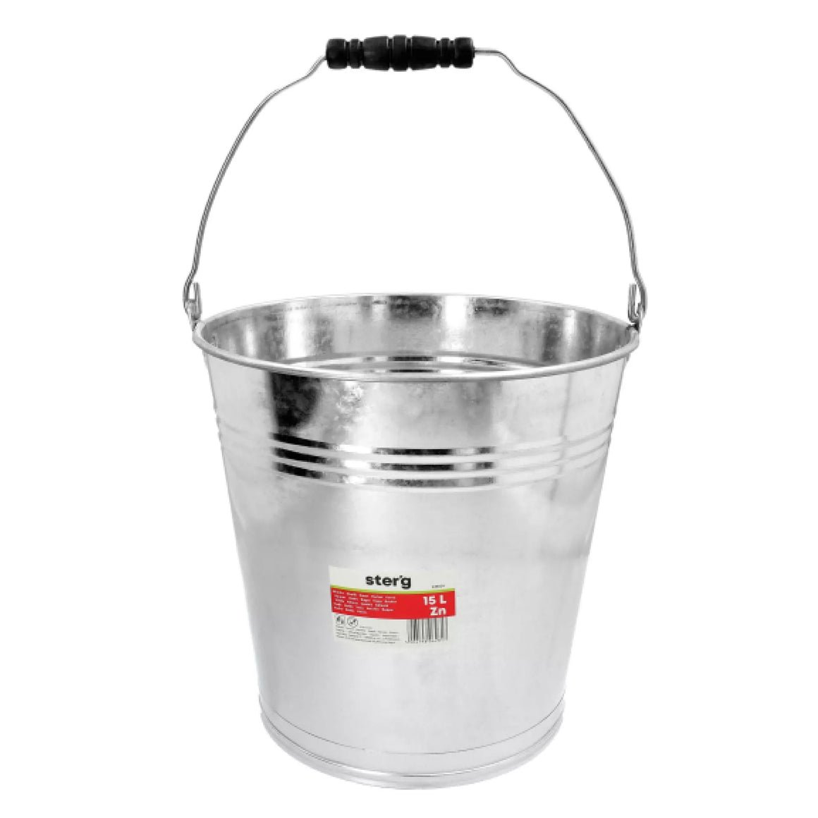 Cinkuotas metalinis kibiras, 15l