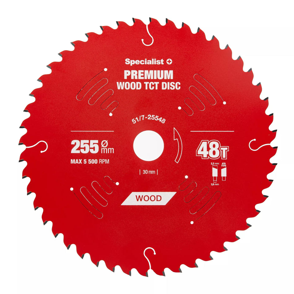 Pjovimo diskas 255x48Tx30mm, Wood PREMIUM, SPECIALIST+