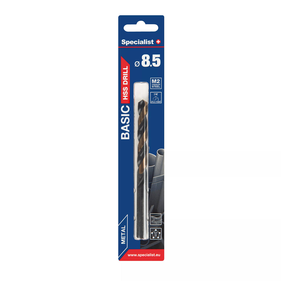 SPECIALIST+ metalo grąžtas BASIC, 8.5 mm