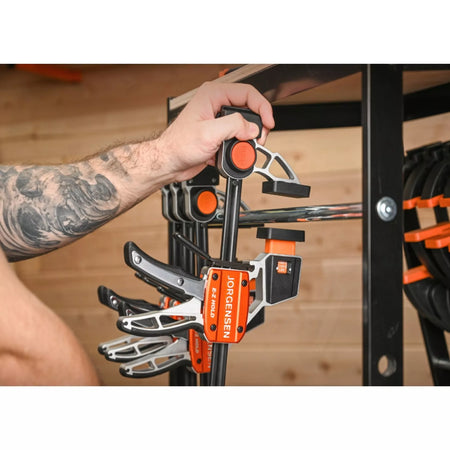 Aliuminis spaustuvas MEDIUM DUTY su jėgos matuokliu 150 mm, JORGENSEN