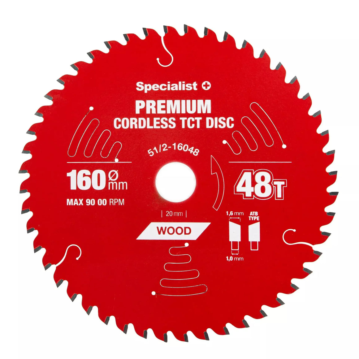 Pjovimo diskas 160x48Tx20mm, Cordless PREMIUM, SPECIALIST+