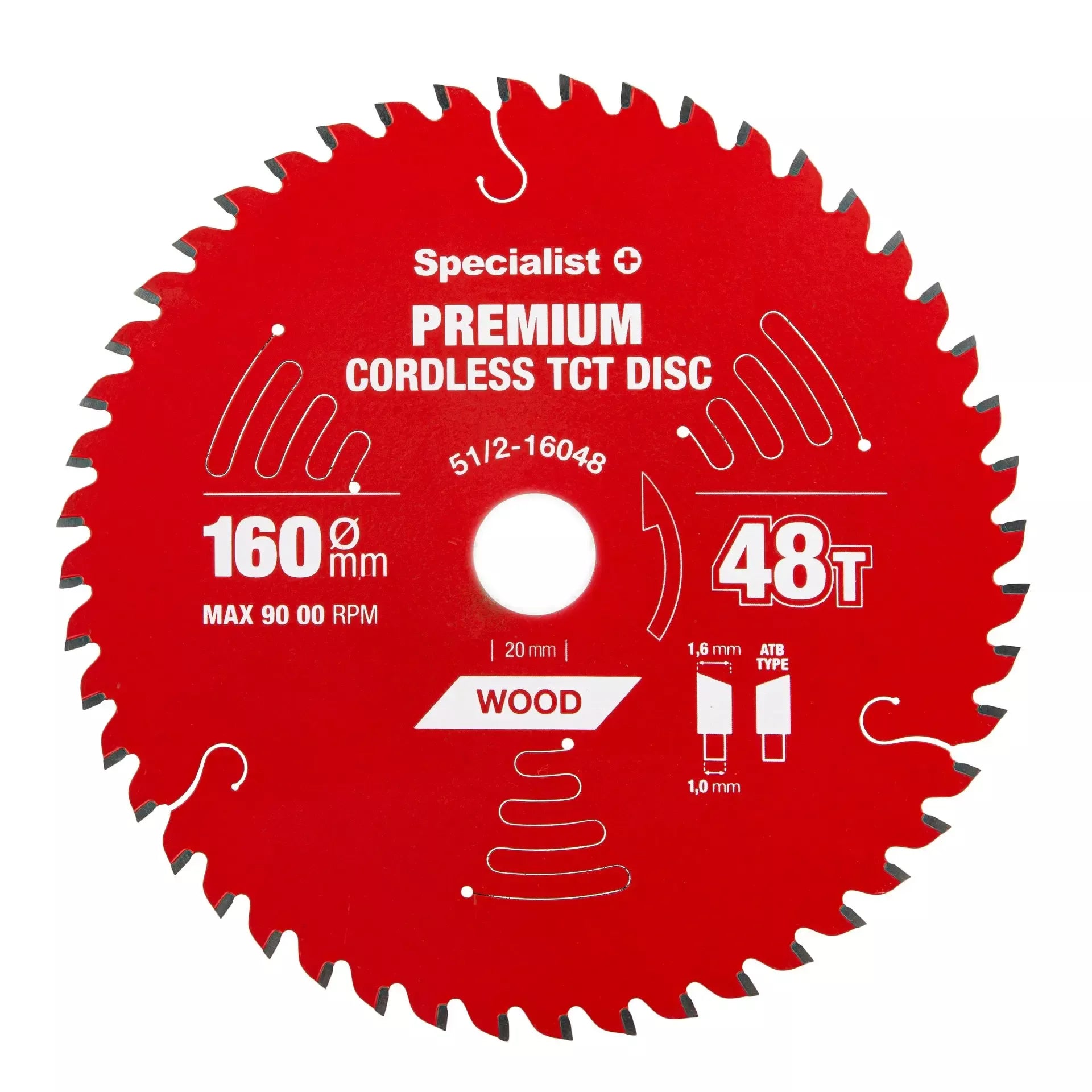 Pjovimo diskas 160x48Tx20mm, Cordless PREMIUM, SPECIALIST+