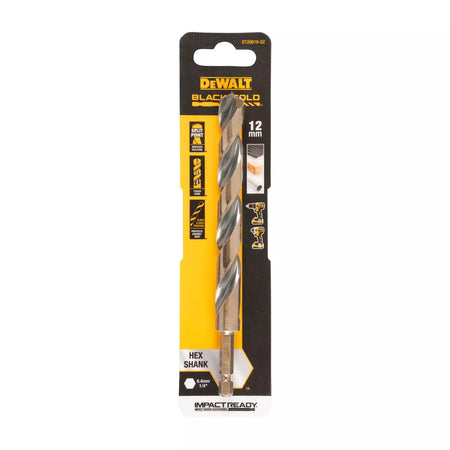 Grąžtas metalui HEX 1/4  12.0 mm. DeWALT