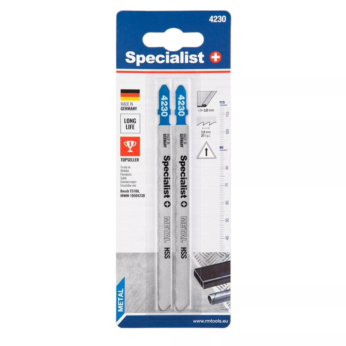 SPECIALIST+ pjūklelis 4230 (T318A) 132 mm, 2 vnt.