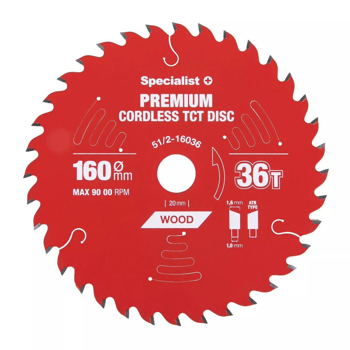 Pjovimo diskas 160x36Tx20mm, Cordless PREMIUM, SPECIALIST+