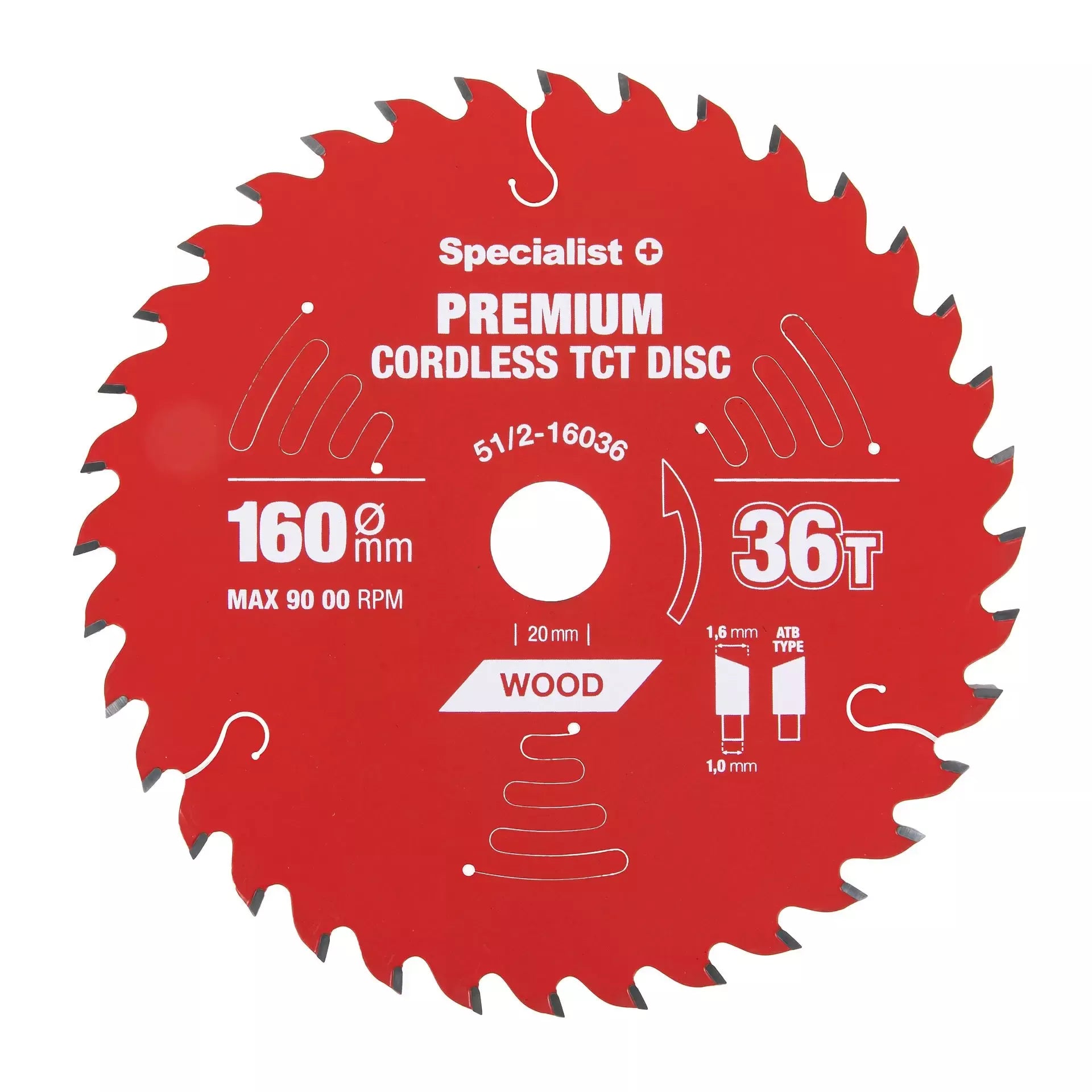 Pjovimo diskas 160x36Tx20mm, Cordless PREMIUM, SPECIALIST+