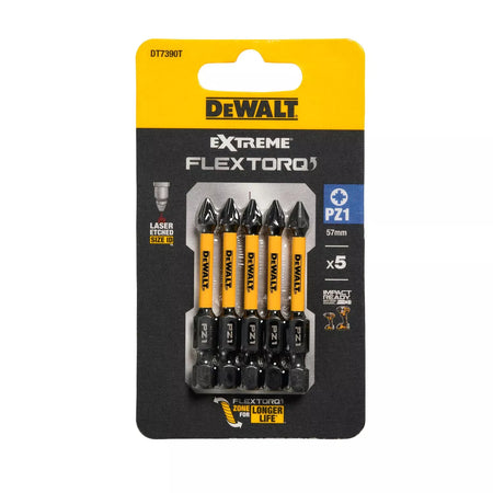 Sukimo antgaliukai FLEXTORQ PZ1, 57 mm, DeWALT, 5 vnt.