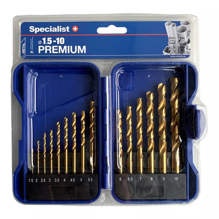 SPECIALIST+ grąžtų rinkinys TITANIUM, 1.5-10 mm, 15 vnt.