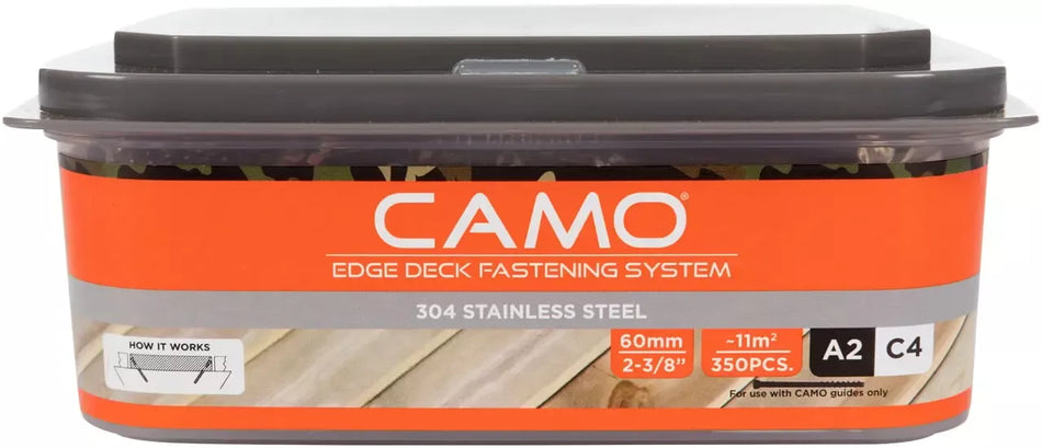 Nerūdijančio plieno medsraigčiai A2 60mm, 350 vnt, CAMO
