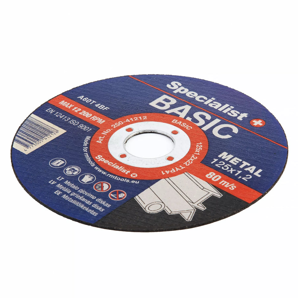 SPECIALIST+ metalo  pj. diskas BASIC, 125x1.2x22 mm