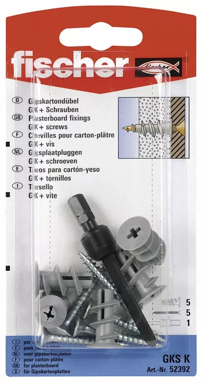 Kaiščiai gipso kartonui GKS, 5 vnt.