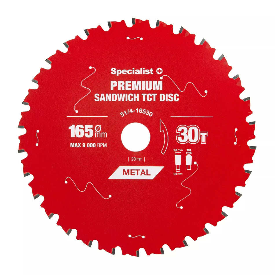 Pjovimo diskas 165x30Tx20mm, Sandwich PREMIUM, SPECIALIST+