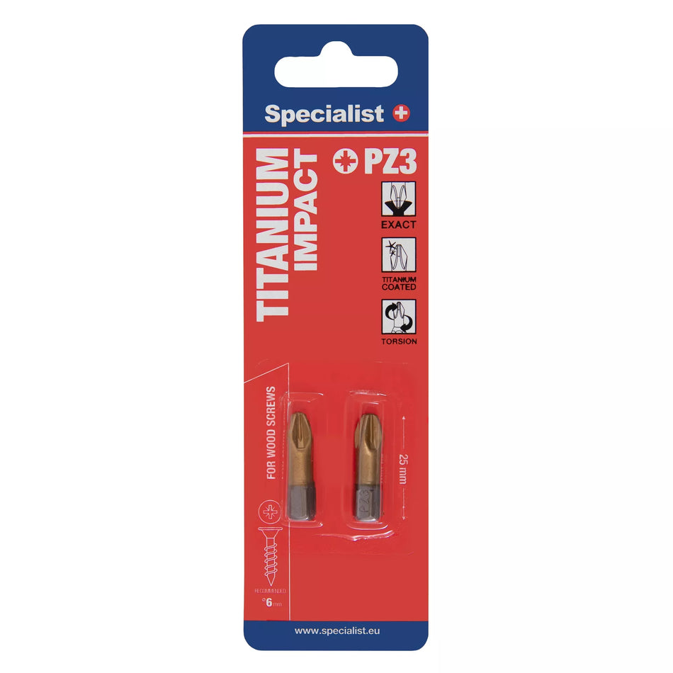 SPECIALIST+ antgalis TITANIUM PZ3, 25 mm, 2 vnt.