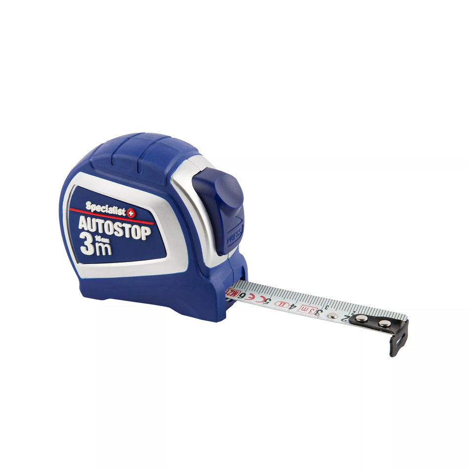 SPECIALIST+ ruletė AUTOSTOP 3 m, 16 mm
