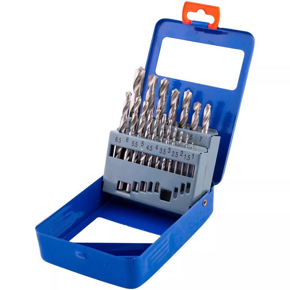 Metalo grąžtų rinkinys 1-10 mm 19 vnt