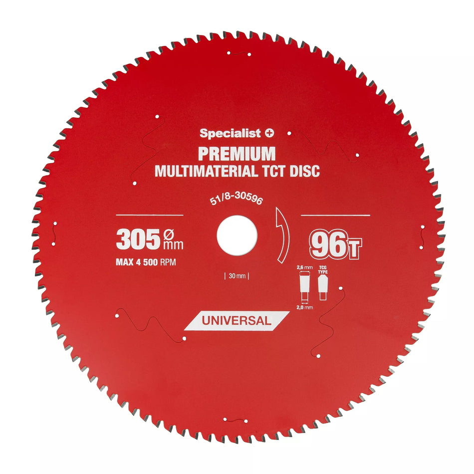 Pjovimo diskas 305x96Tx30mm, Multimaterial PREMIUM, SPECIALIST+