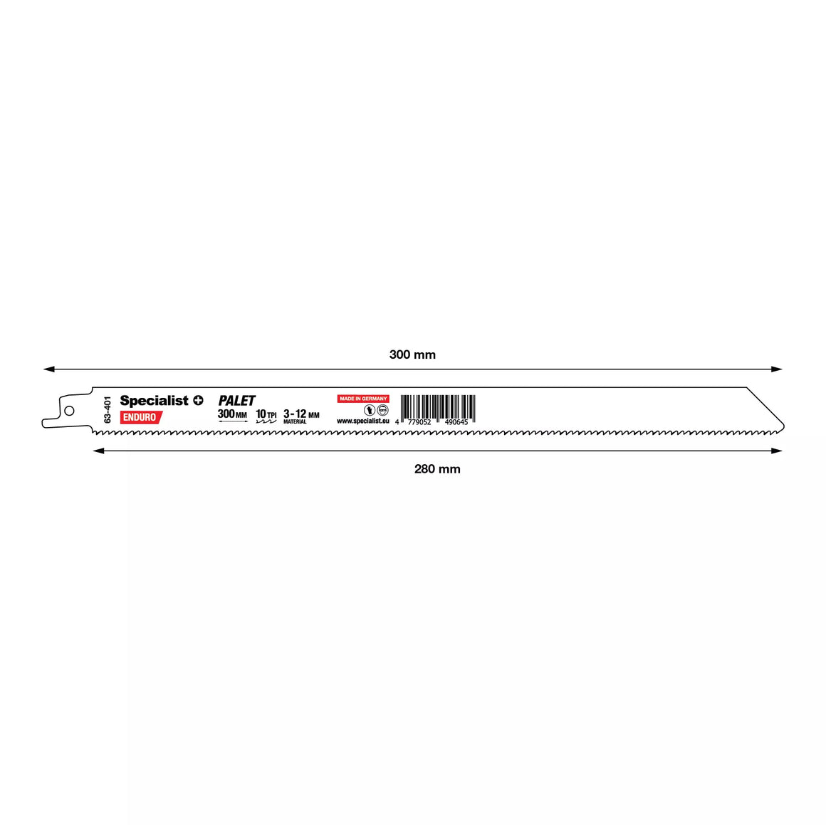 SPECIALIST+ pjūklelis paletėms, 300 mm, 10TPI