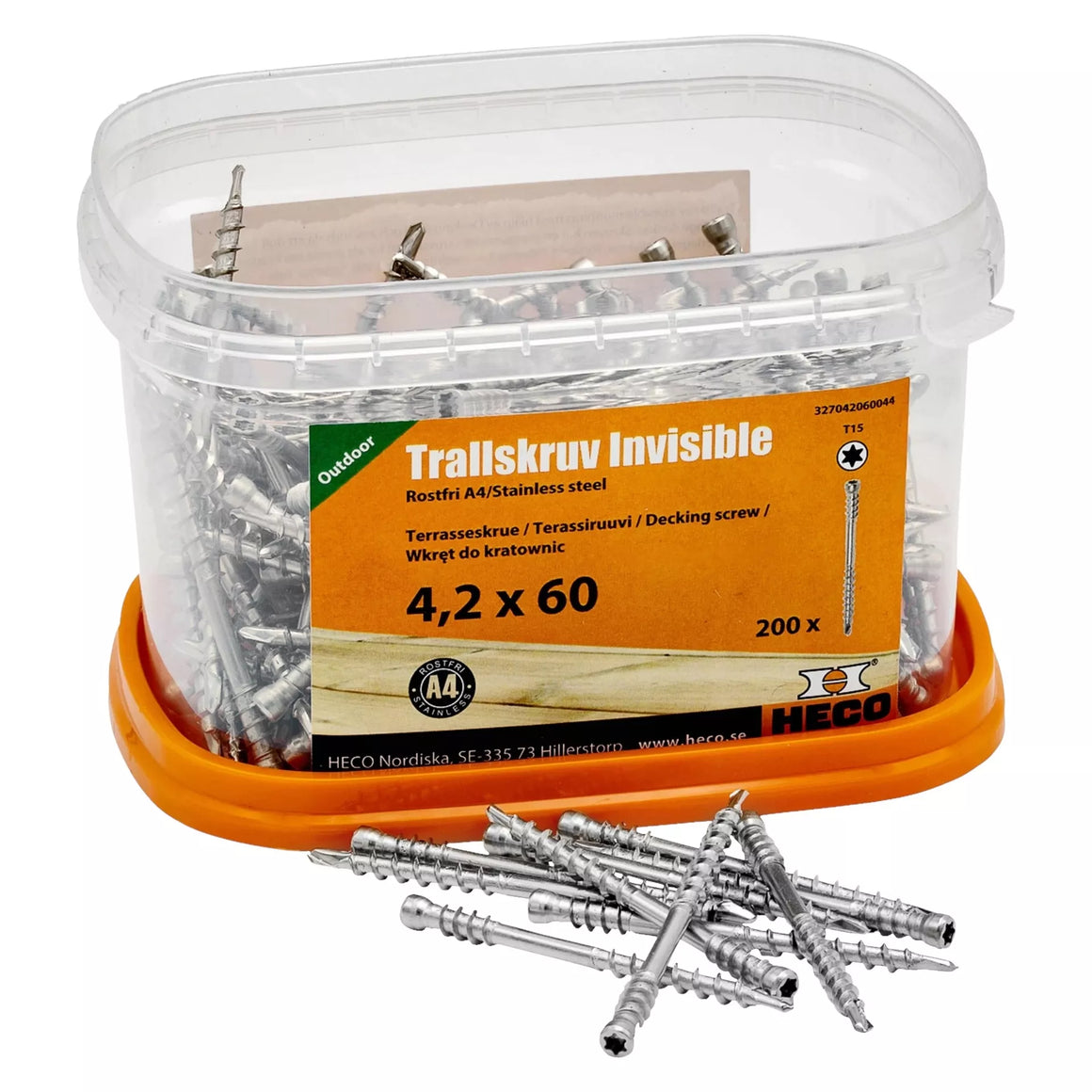 Medsraigčiai terasoms "HECO" 4,2x60 A4, 200 vnt.