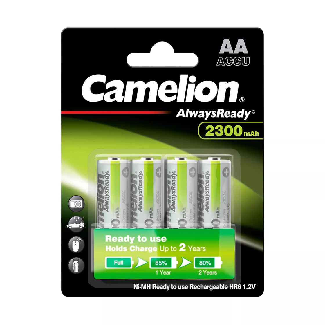 Įkraunami elementai, NH-AA2300ARBP4, CAMELION, 4 vnt.