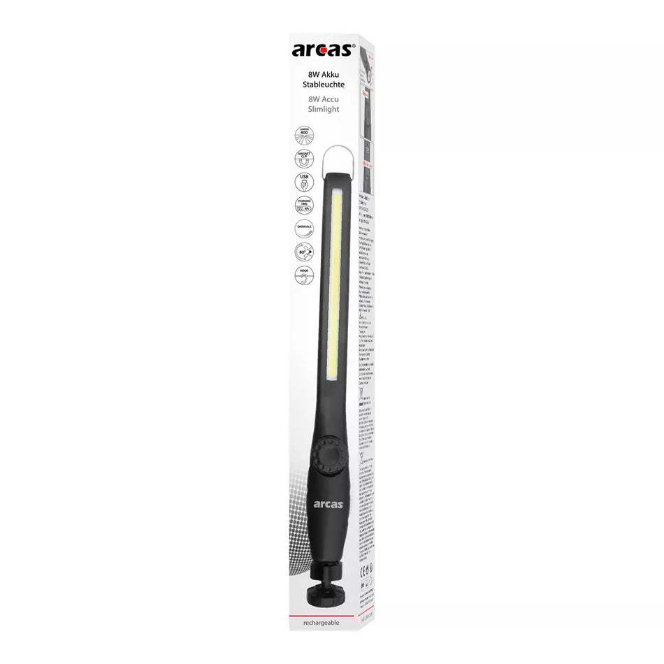 Žibintas Accu Slimlight, 8W, 18650 Li-ion, įkraunamas USB-C, CAMELION