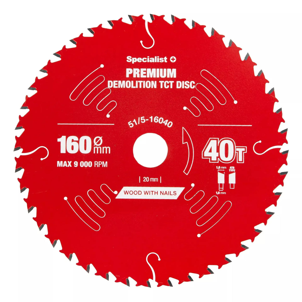 Pjovimo diskas 160x40Tx20mm, Demolition PREMIUM, SPECIALIST+