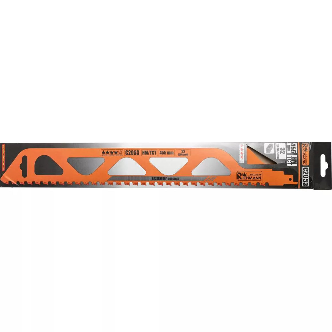 Tiesinis pjūklas akytam betonui 455 mm, RICHMANN