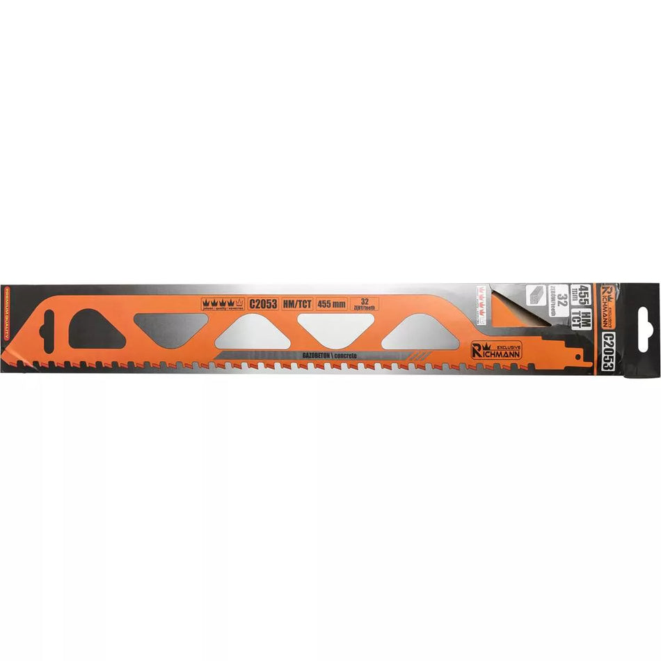 Tiesinis pjūklas akytam betonui 455 mm, RICHMANN