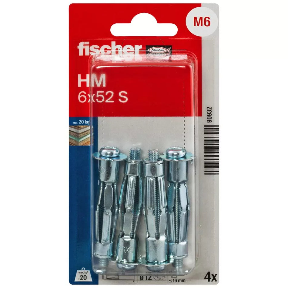 Ankeris Fischer, GKP 6x52, 4 vnt.