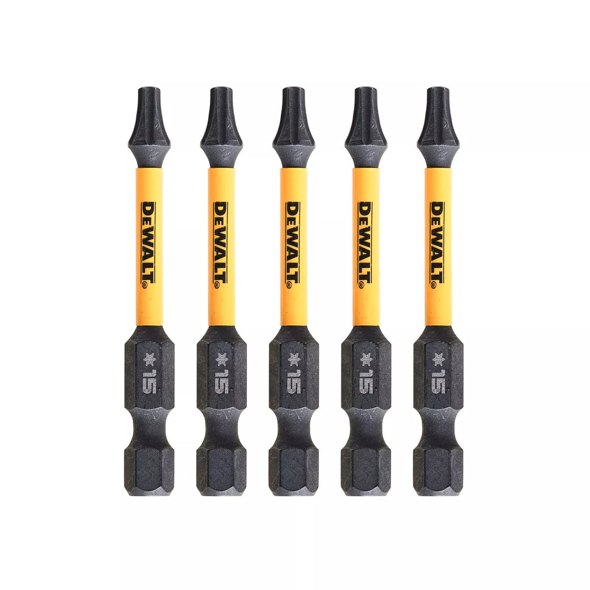 Sukimo antgaliukai FLEXTORQ T15 57 mm, DeWALT, 5 vnt.