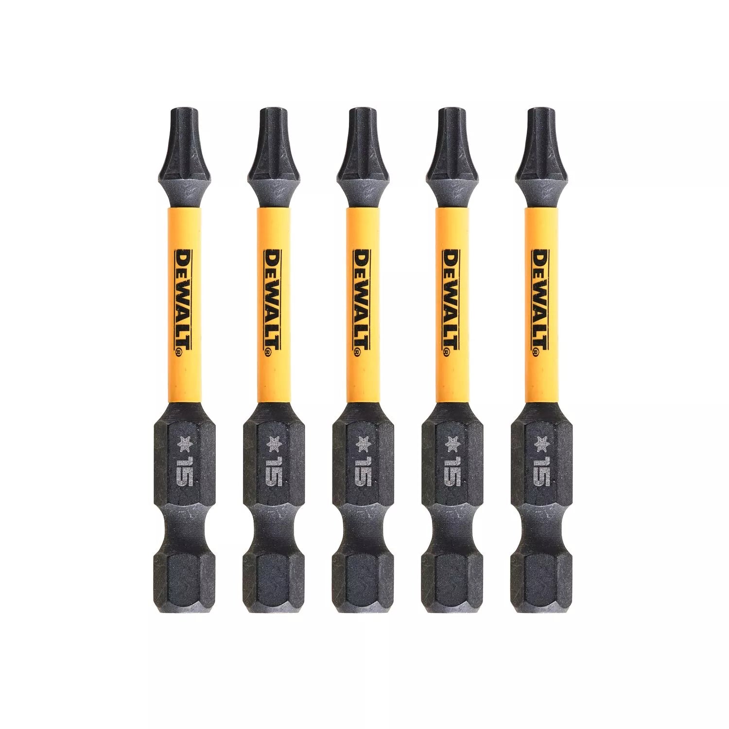 Sukimo antgaliukai FLEXTORQ T15 57 mm, DeWALT, 5 vnt.
