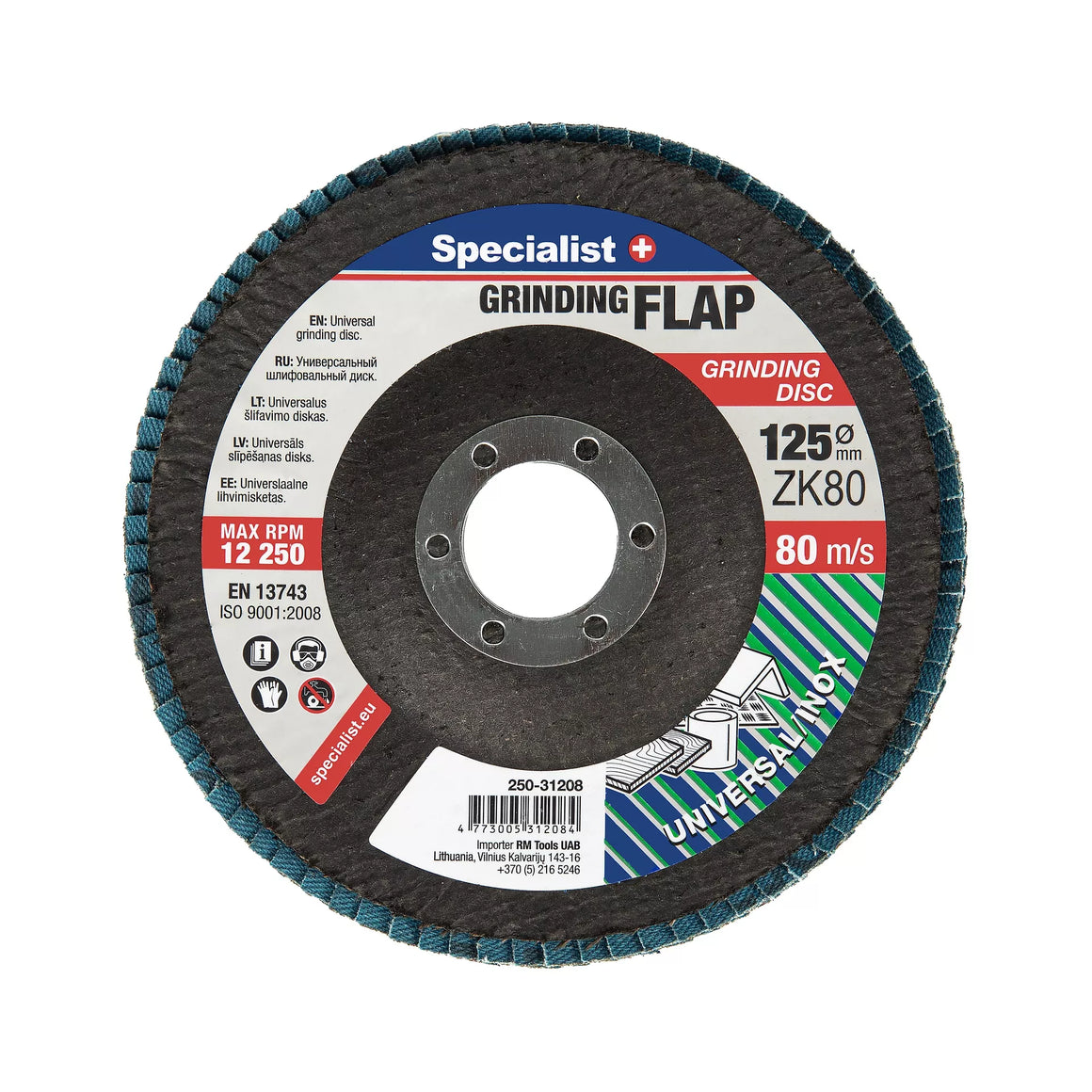 SPECIALIST+ lapel. šlif.disk. ZK80, 125 mm