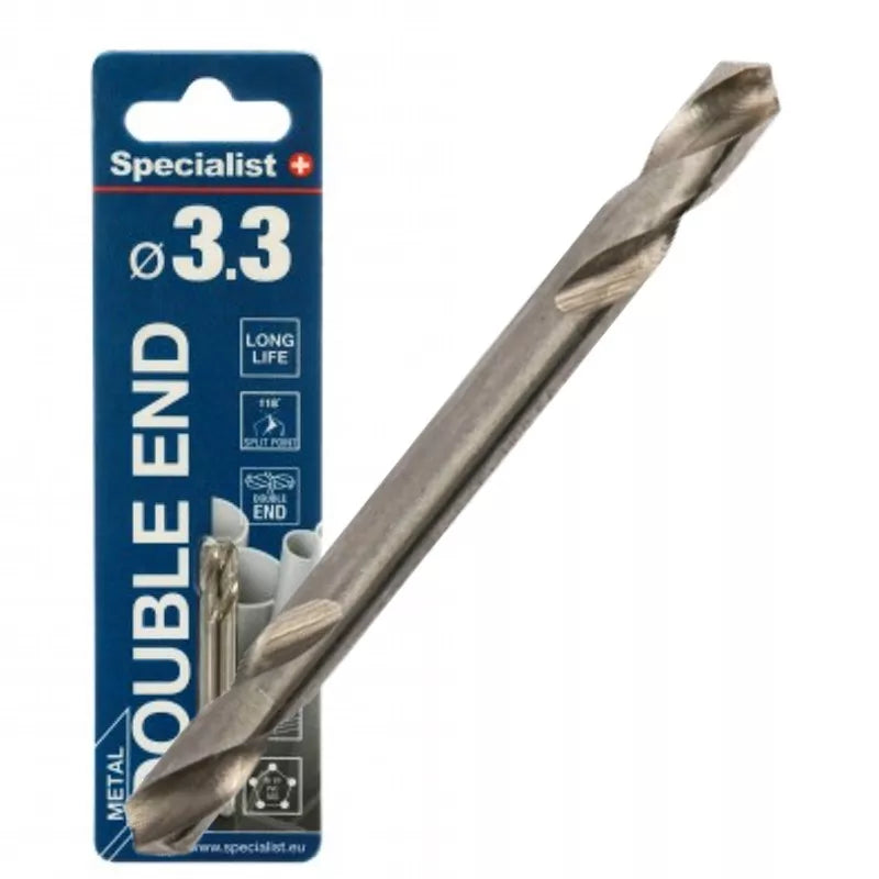 SPECIALIST+ dvip. metalo grąžtas HSS, 3.3mm, 2 vnt.