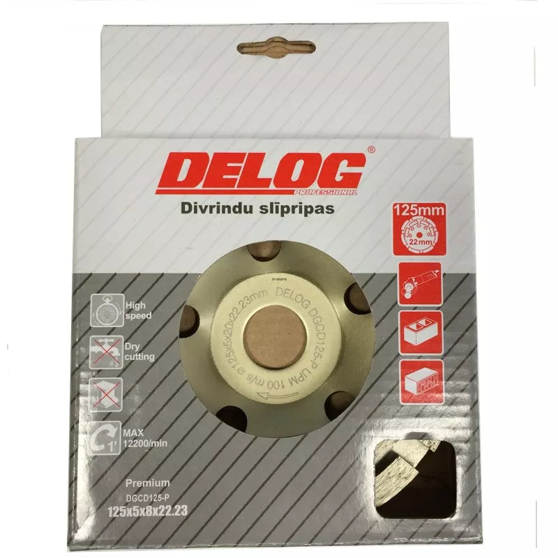 Deim. šlif. lėkštelė 125x5x8x22,23 mm