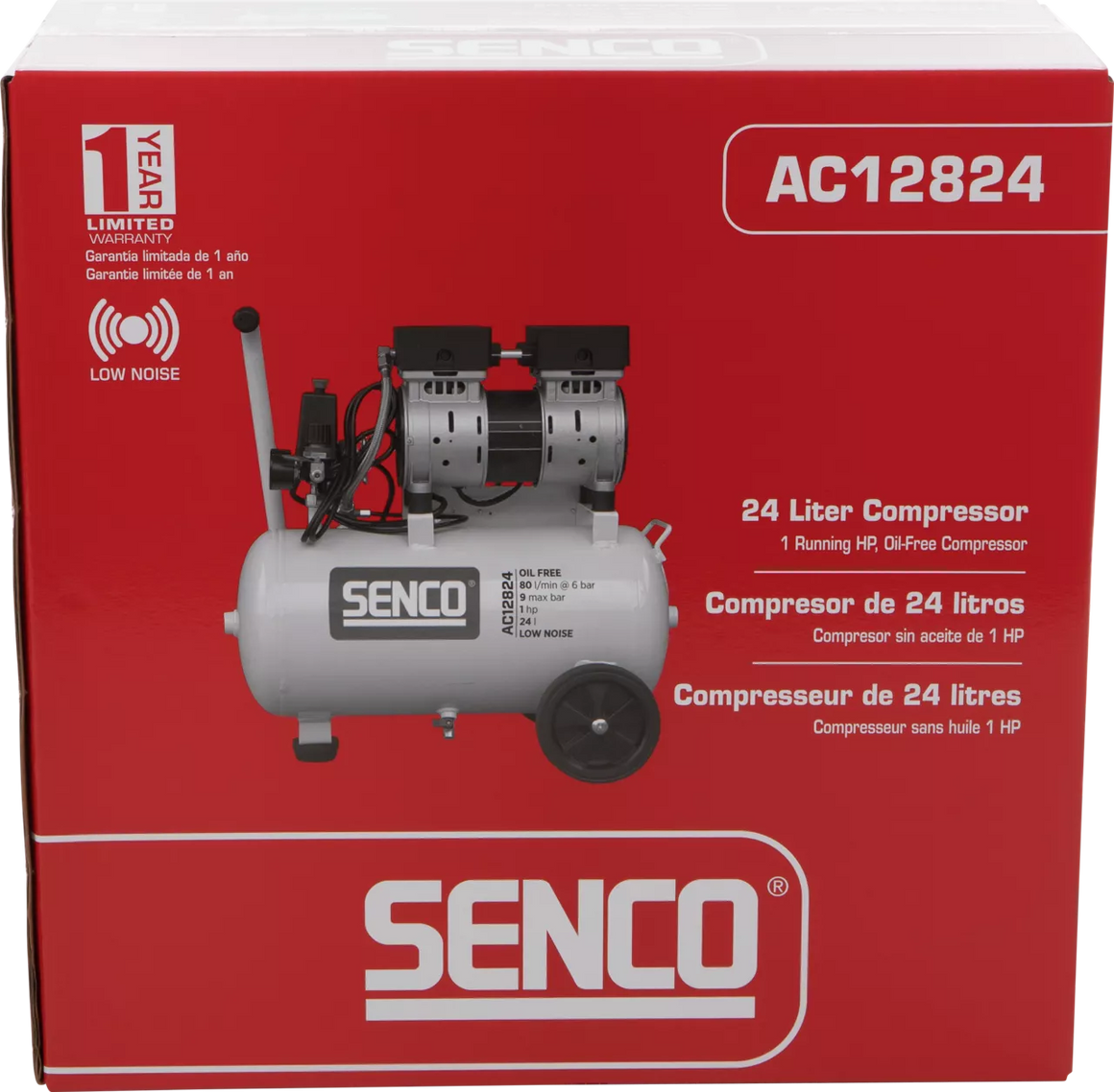 Tylus oro kompresorius 24 l, AC12824, SENCO