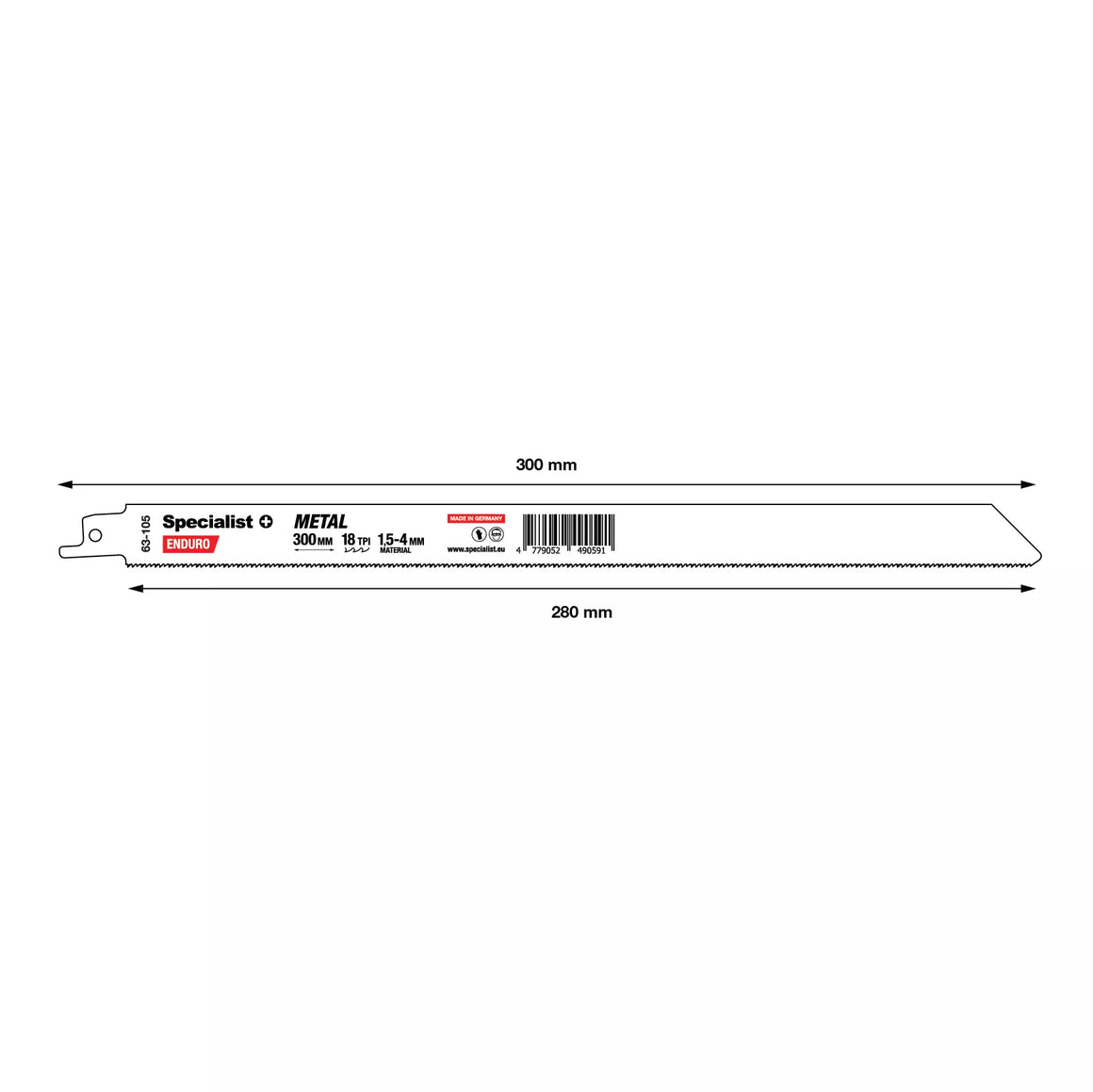 SPECIALIST+ pjūklas metalui, 300 mm, 18TPI