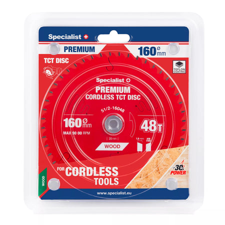 Pjovimo diskas 160x48Tx20mm, Cordless PREMIUM, SPECIALIST+