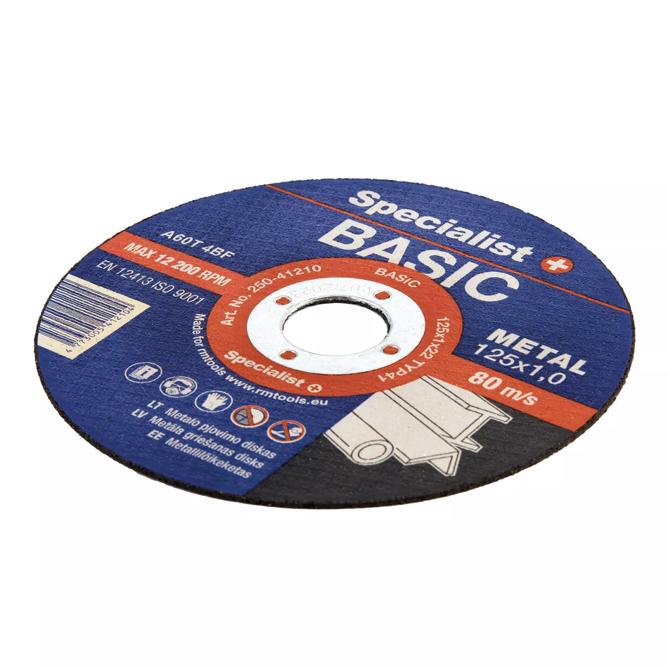 SPECIALIST+ metalo pj. diskas BASIC, 125x1x22 mm