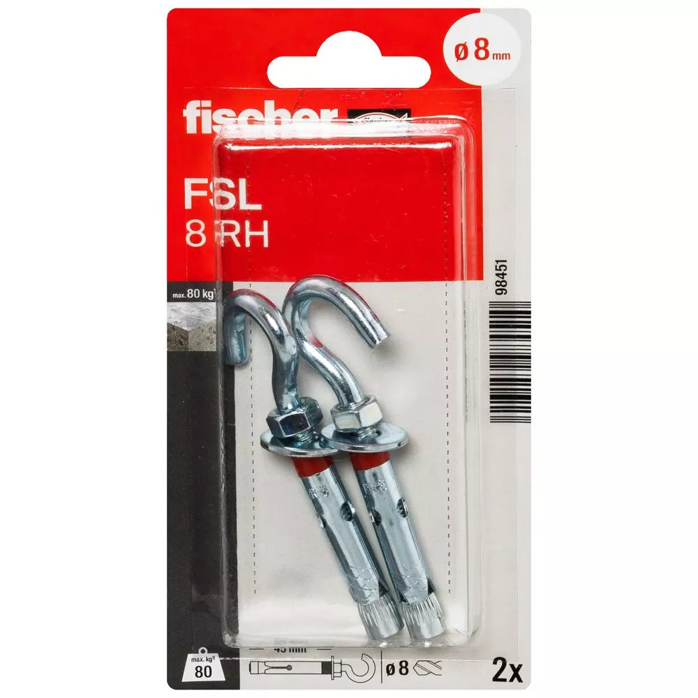 Fischer ankeris su C formos kabliu FSL 8 RH  2vnt.