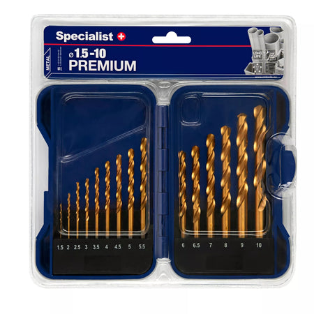 SPECIALIST+ grąžtų rinkinys TITANIUM, 1.5-10 mm, 15 vnt.