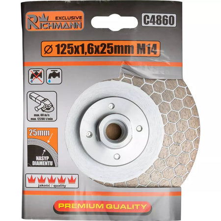Richmann deim. pj. ir šlifavimo diskas M14 125x1,6 MM