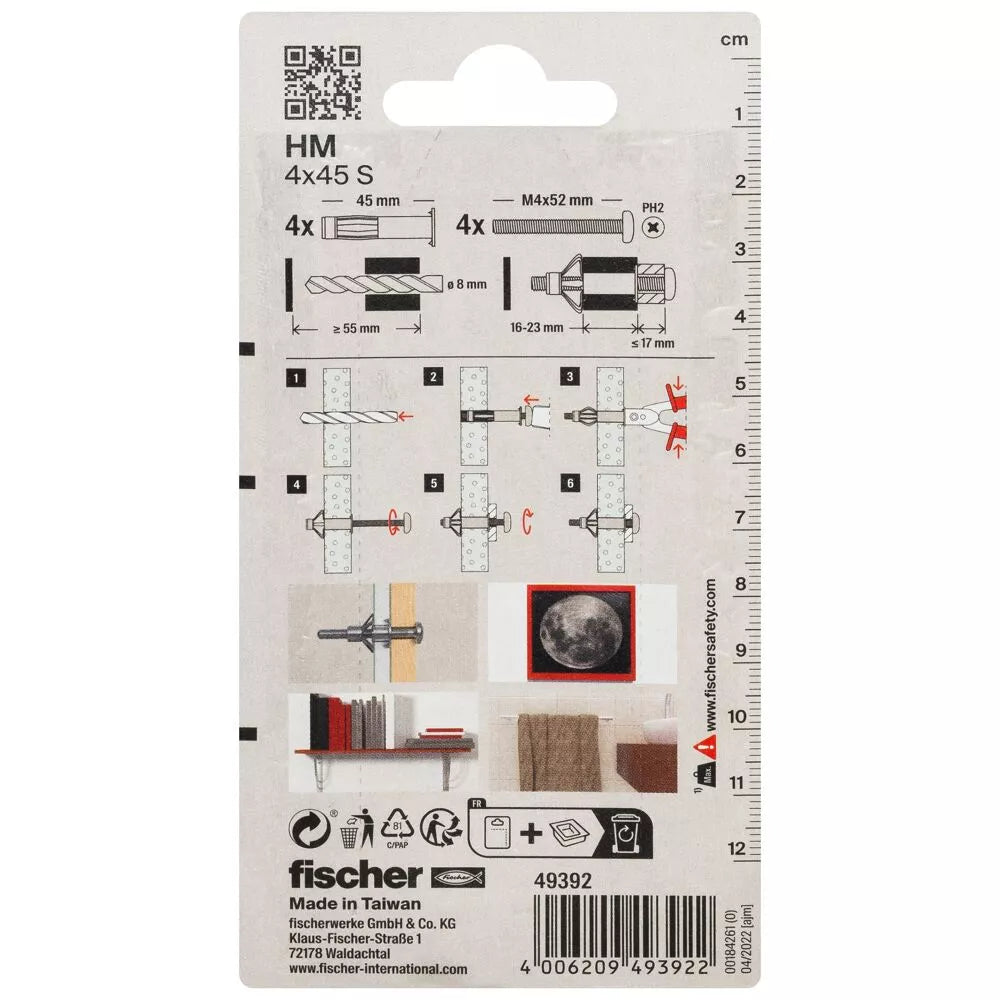 Ankeris Fischer, GKP 4x45, 4 vnt.