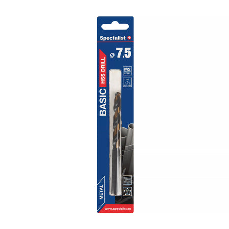 SPECIALIST+ metalo grąžtas BASIC, 7.5 mm