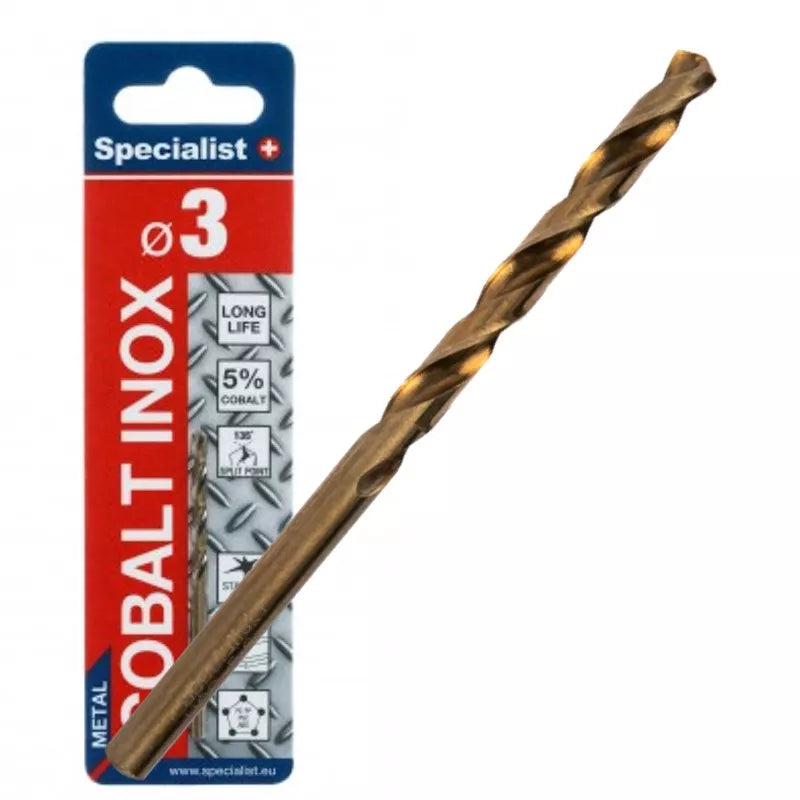 SPECIALIST+ metalo grąžtas COBALT, 3 mm