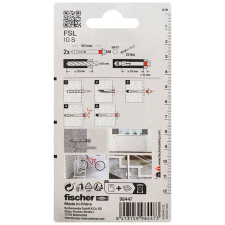 Fischer ankeris su varžtu FSL 10 S 2vnt.