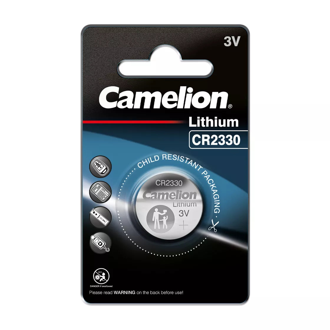 Mikro ličio elementas CR2330, 3V, CAMELION, 1 vnt.